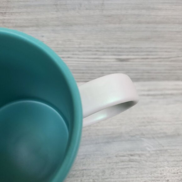 Starbucks teal and white coffee mug - Picture 5 of 7